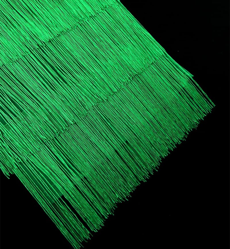 AOMEI Women's Spring Green High Waist Fringe Tiered Bodycon Pencil Midi Skirt 1XL - Image 5